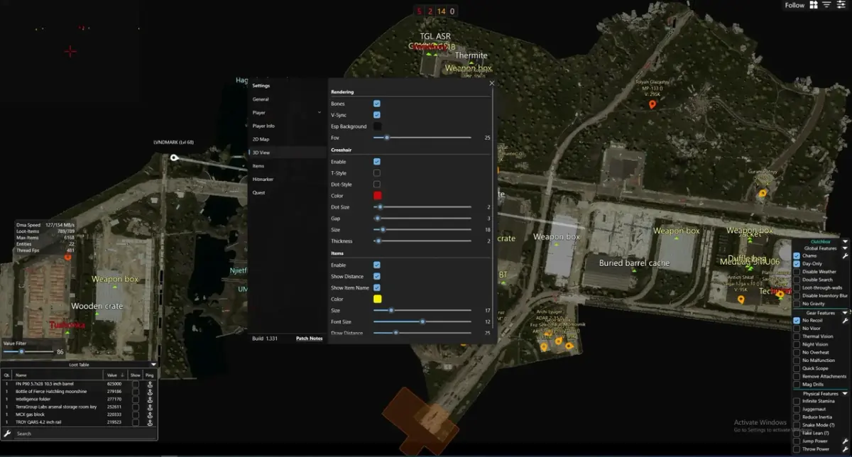 Clutch Eft Radar DMA — Escape From Tarkov screenshot 1
